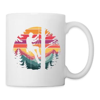 Climbers in Sunset Forest - Mug - white - Right