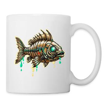 Cybernetic Steampunk Fish - Mug - white - Right