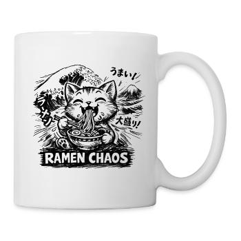 Ramen Nudeln Katzenliebhaber Retro Kawaii Katzen - Tasse - Weiß - Rechts