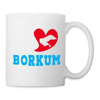 Borkumer Insel I LOVE BORKUM Lustiges - Tasse - Weiß - Rechts
