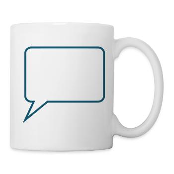 Sprechblase_Comic_blau2 - Mug blanc - blanc - Droite