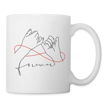 Promesse du petit doigt pour toujours - Mug blanc - blanc - Droite