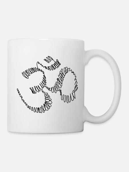 Meditation und Yoga: Om - Tasse - Weiß