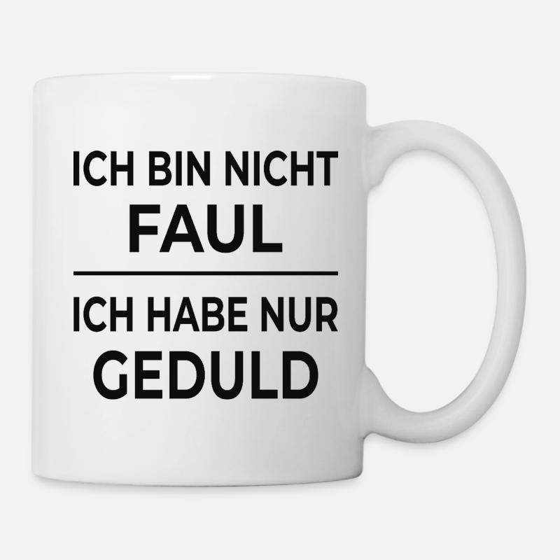 Je ne suis pas paresseux – je suis juste patient - Mug blanc - blanc