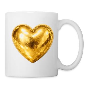 Heart of Gold | Golden Heart Glow - Mug - white - Right