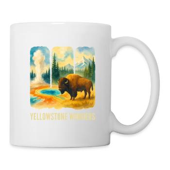 Paysage montagneux avec volcan - Mug blanc - blanc - Droite