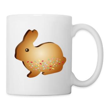 Motif de biscuits de lapin de Pâques avec des vermicelles de sucre colorées - Mug blanc - blanc - Droite