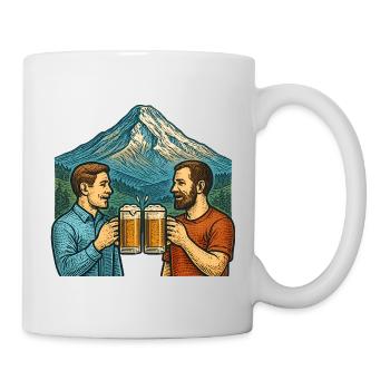 Bergkulisse Bierfreunde Toast - Tasse - Weiß - Rechts