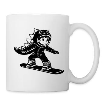 Snowboard Dragon Boy - Tasse - Weiß - Rechts
