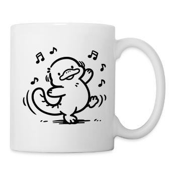 Dancing Platypus | Funny music motif - Mug - white - Right