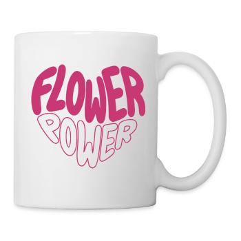 Flower Power Pink Font Design - Mug - white - Right