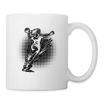 Handball Liebe zum Anziehen fuer Frauen - Tasse - Weiß - Rechts