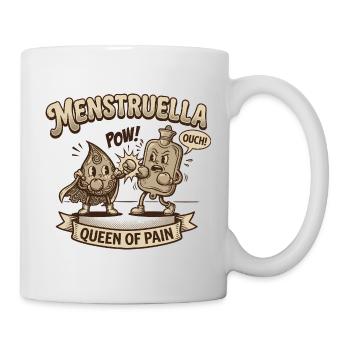 Menstruella Boxing Match – Hot Water Bottle Retro Design - Mug - white - Right