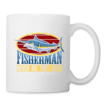 Fisherman Pensioner Senior Pension Fishing Man - Mug - white - Right