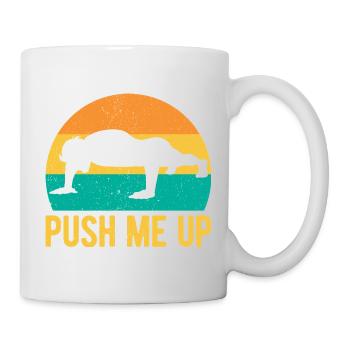 Les passionnés de fitness me poussent vers le haut gymnase de calistnique - Mug blanc - blanc - Droite