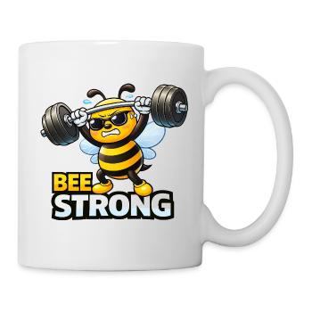 Bee Strong – Motivation pour la forme physique de Funny Bee - Mug blanc - blanc - Droite