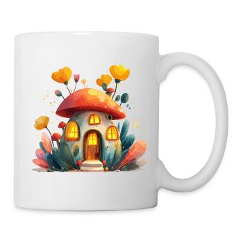 Maison Champignon Lumière de la Forêt Fantasme - Mug blanc - blanc - Droite