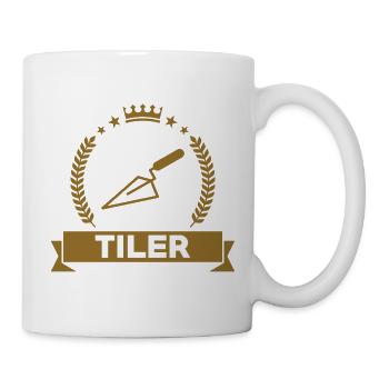 Tiler – pro tile laying precision trade - Mug - white - Right