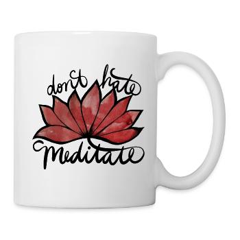 Crimson Watercolor Leaf Arc - Mug - white - Right