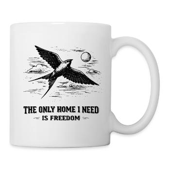 Freedom Shirt with Bird My Home is Freedom - Mug - white - Right