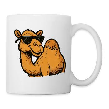 Camel with sunglasses - Mug - white - Right