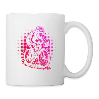 Motif emblématique du vélo de route - Mug blanc - blanc - Droite