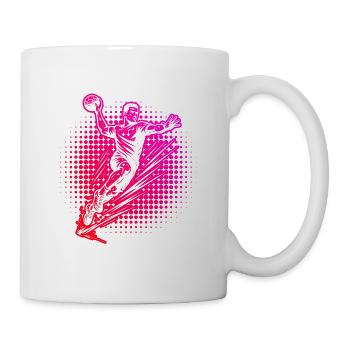 Handball Fans aufgepasst schlichtes Statement für - Tasse - Weiß - Rechts