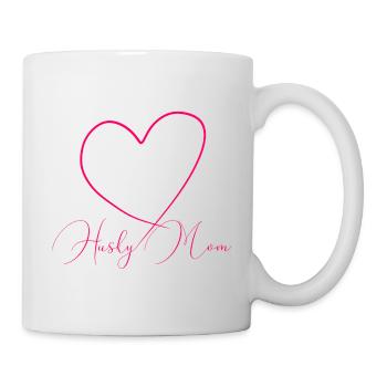 Husky Mom Herzschrift Logo - Tasse - Weiß - Rechts