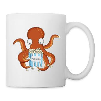 Popcorn Octopus - Mug blanc - blanc - Droite