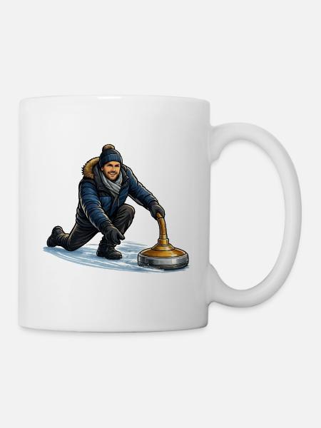 Wintercurling Kraft - Tasse - Weiß