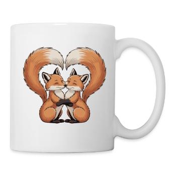 Fuchs Paar Herz - Tasse - Weiß - Rechts
