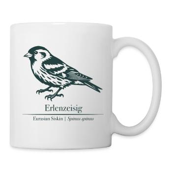 Silhouette de siskin | Ornithologie | Dessin - Mug blanc - blanc - Droite