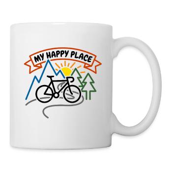 My Happy Place Bike Sunrise - Mug - white - Right