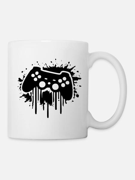 gaming zocker kontroller - Tasse - Weiß