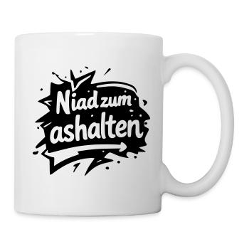 Niad zum ashalten - Tasse - Weiß - Rechts