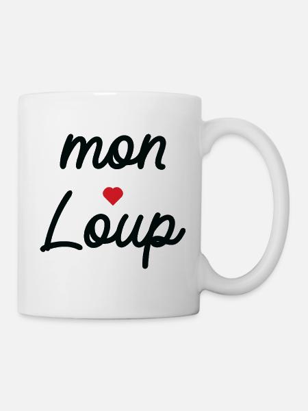 My Wolf Love Schreibschrift - Tasse - Weiß