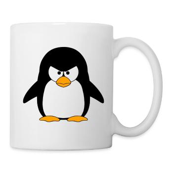 Dessin animé du Pingouin en Colère - Mug blanc - blanc - Droite