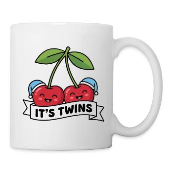 Two Twin Boys It Is Twins Announcement - Mug - white - Right