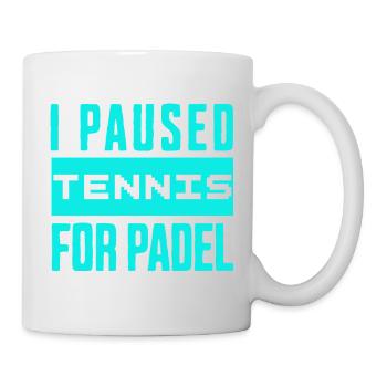 Tennis & Padel Hoodie, for real racquet fans - Mug - white - Right