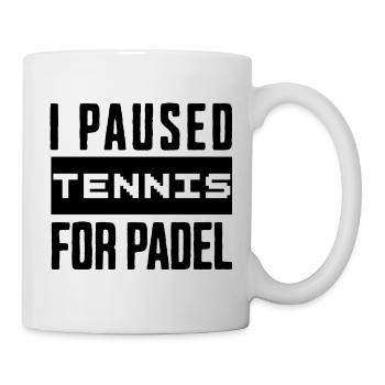 Tennis & Padel Hoodie, Shirt for Fans and Players - Mug - white - Right