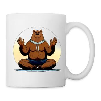 Yoga des ours - Mug blanc - blanc - Droite