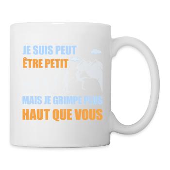Small but I climb higher humor climbing - Mug - white - Right