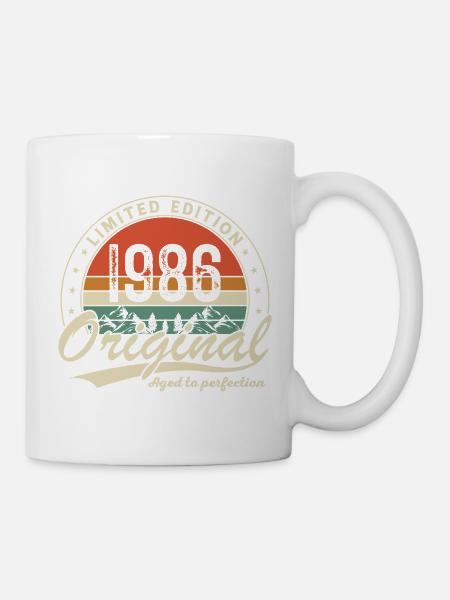 1986 Vintage Retro Geburtstagsgeschenk - Tasse - Weiß