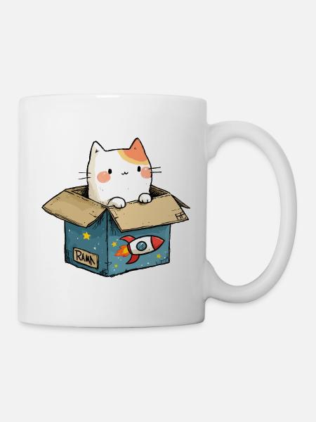 Katzensprung Weltraum - Tasse - Weiß