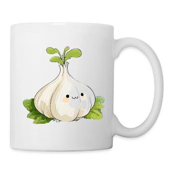 Kawaii Knoblauchknolle Mascot - Tasse - Weiß - Rechts