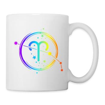 Widder-Horoskop, Tierkreiszeichen und Astrologie - Tasse - Weiß - Rechts
