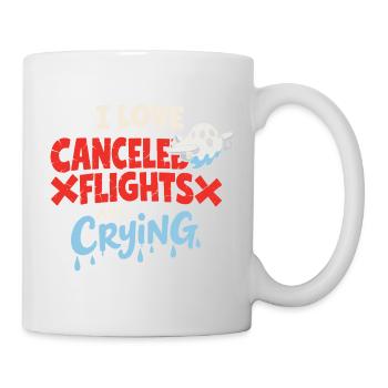 Reiseangst-humor, Flughafen-chaos, Fliegen Ist - Tasse - Weiß - Rechts