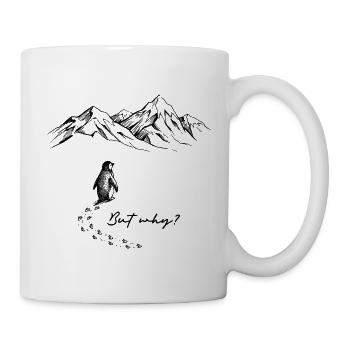 But why? Pinguin Meme Schneespur Eis Berge Schnee - Mug - white - Right