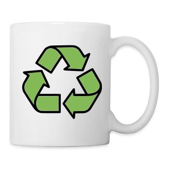 Plan du panneau de recyclage - Mug blanc - blanc - Droite