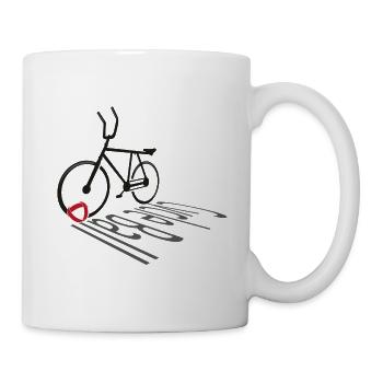 Radball, Cycleball, Hallenradsport - Tasse - Weiß - Rechts